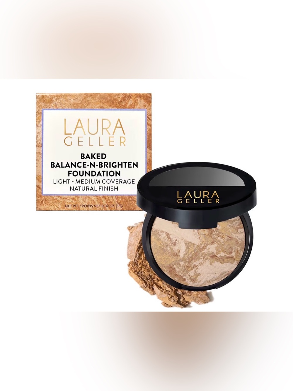 New! LAURA GELLER Baked Balance-n-Brighten Color correcting Foundation medium